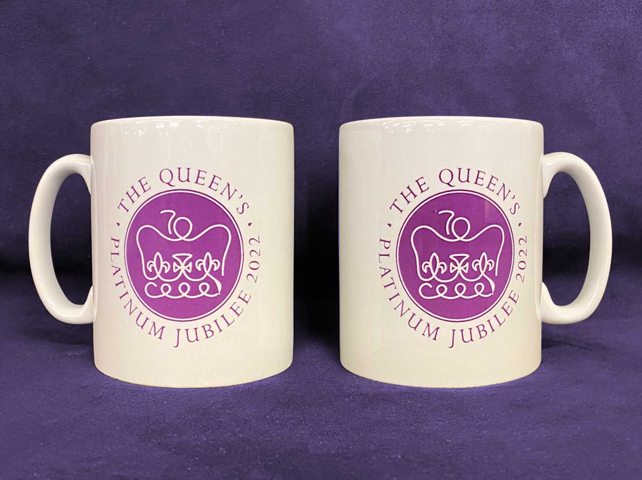 Queen Elizabeth II Platinum Jubilee Official Mug from Prince William Pottery