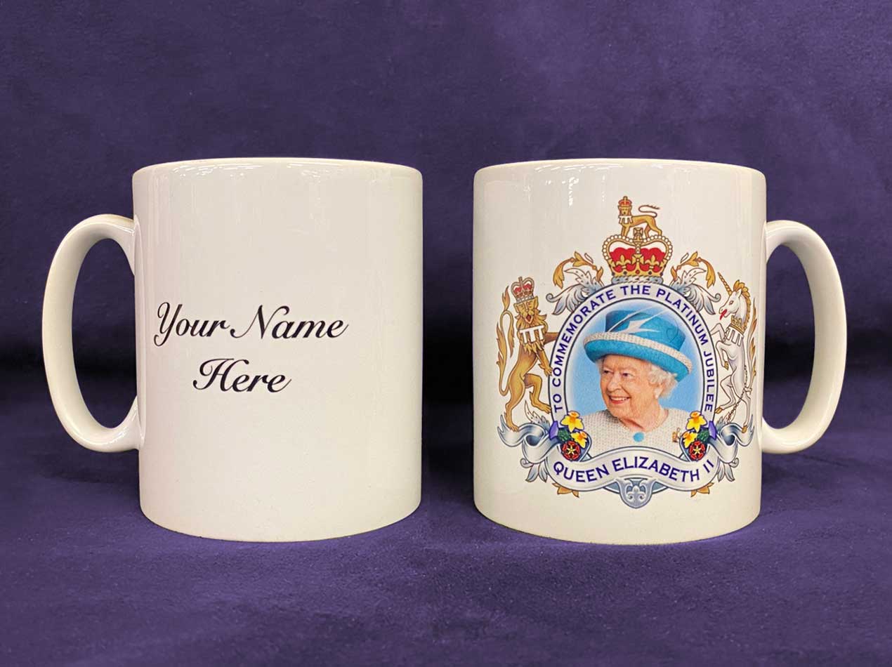 Queen Elizabeth II Platinum Jubilee Mug from Prince William Pottery
