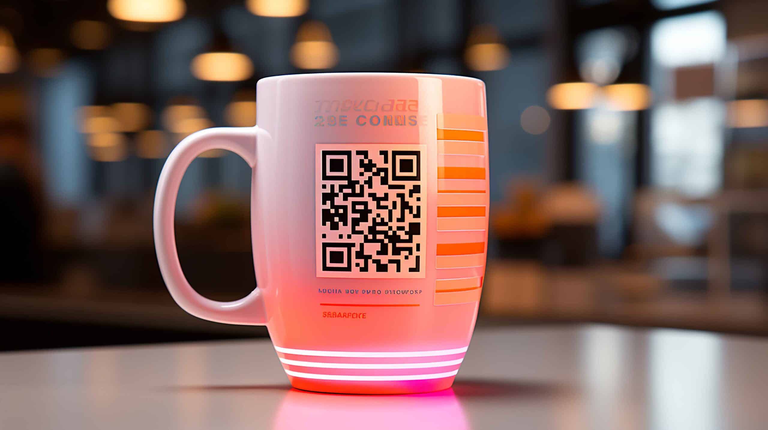 Bespoke mugs with with QR code